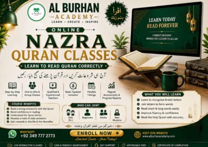 Nazra Quran classes online at Al Burhan Academy