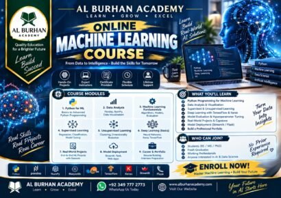 Student learning Machine Learning Course Online