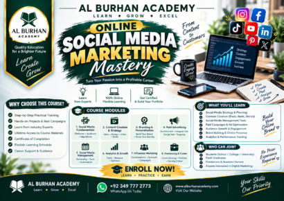 Social media marketing course online at Al Burhan Academy