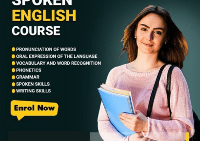 Student learning English Speaking Course Online