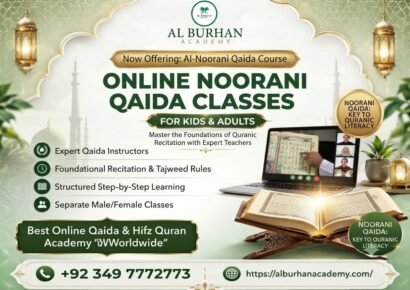 Online Noorani Qaida Course for beginners at Al Burhan Academy