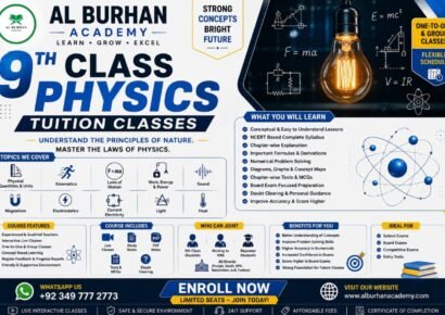 9th Class Physics Tuition Classes at Al Burhan Academy