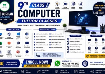 Best 9th Class Computer Online Tuition – Al Burhan Academy