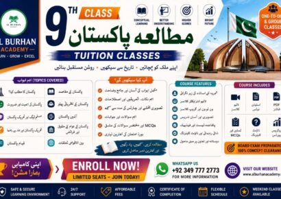 9th Class Pakistan Studies Online Classes at Al Burhan Academy