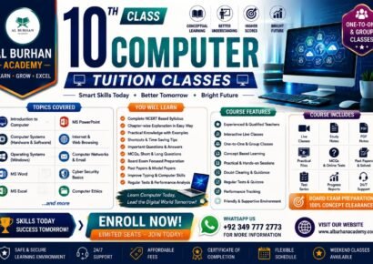 10th Class Computer Tuition Classes at Al Burhan Academy