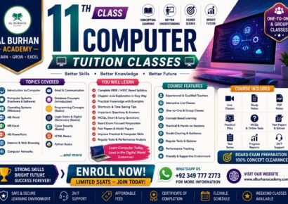 11th Class Computer Science online tuition at Al Burhan Academy