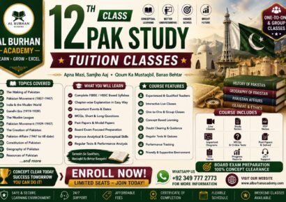 12th Class Pak Studies Online Tuition – Al Burhan Academy
